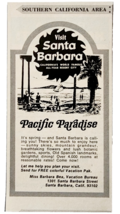 1969 Santa Barbara Resort California Advertisement Travel Pacific Paradi... - $370.74 MXN