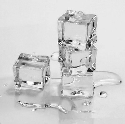 20pcs Wedding Party Display Artificial Acrylic Ice Cubes Crystal Clear Decorate - £5.86 GBP
