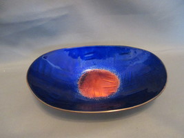 &quot;EDS&quot; Maker Mk&#39;d Hand Painted Enamel on Copper 5&quot; Dish, from Israel - £11.75 GBP