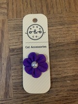 Bond &amp; Co Cat Accessory Purple Flower-Brand New-SHIPS N 24 HOURS - $9.78