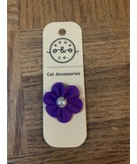Bond &amp; Co Cat Accessory Purple Flower-Brand New-SHIPS N 24 HOURS - $9.78