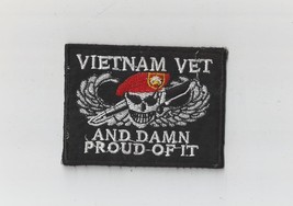 VIETNAM VET AND DAMN PROUD OF IT Airborne Paratrooper SF Patch  - £7.82 GBP