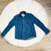 Mini Boden Blue Denim Button Up Girls Shirt 3y - 4y - £17.98 GBP
