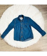 Mini Boden Blue Denim Button Up Girls Shirt 3y - 4y - $433.33 MXN