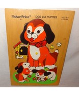 Dog Puppies Puzzle Wooden Tray Jigsaw Fisher Price Age 2 to 5 Peek Pick ... - £8.53 GBP