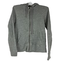 I Love H81 Gray Full Zip Hoodie Womens Size M Long Sleeves Drawstring Hood - $19.32