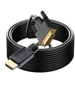 Long HDMI A to DVI Cable 75FT HDMI to DVI Adapter High Speed Gold Plated... - £37.02 GBP