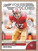 2023 Panini Prestige For the Record #13 Nick Bosa San Francisco 49ers - £1.96 GBP