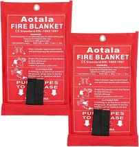 Aotala Fire Blanket Emergency Surrival Fire Blankets, Camping (2Pack). - £23.93 GBP