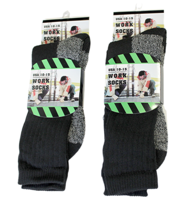 2 Pack Men&#39;s Extra Long Work and Boot Socks, Size 10-15 Outdoor Warm Com... - £11.81 GBP