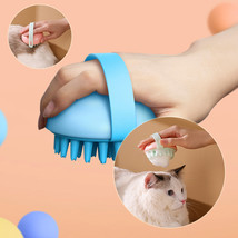 Pet Silicone Bath Massage Scrub Bath Brush For Cats And Dogs - £8.85 GBP