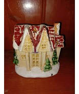 Northern Lights At Home Tea Light Holder 5&quot; Winter House #1 - $26.94 CAD