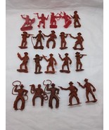 Lot Of (20) Vintage 1960s Red Brown Cowboys Vs Indian Plastic Toy Figure... - €27,17 EUR