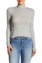 Abound Lettuce Edged Grey Medium Heather Long Sleeved Knit Top Size Larg... - £15.38 GBP