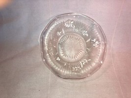 Vintage Crystal Iris And Herringbone Ruffled Sauce Bowl Mint Depression ... - $14.99