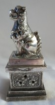 Vtg Foo Dog Lion Incense Burner Metal Sculpture Figurine 3 3/8&quot; Tall Japan - £12.02 GBP