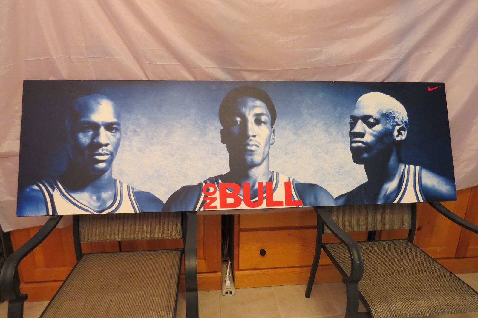 Chicago Bulls Poster-No Bull by Nike Jordan Pippen and Rodman -Mounted on Board  - $550.00