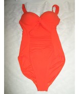 ROBIN PICCONE Ava Solid Twist Underwire One Piece Orange 8 12-$146 - £31.36 GBP+