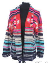 Billabong Jacket Womens Australia Neon Multicolor Southwestern Indian So... - £62.93 GBP