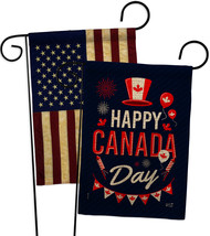 Canada Day Burlap - Impressions Decorative USA Vintage Applique Garden Flags Pac - £27.47 GBP