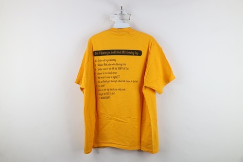 Vintage 90s Mens Large Spell Out Boise Marketing Services T-Shirt Yellow USA Item image 10