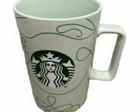 Starbucks Tall Latte Mug Mint Green Mermaid Siren Logo 15oz Coffee Ceramic - $12.71
