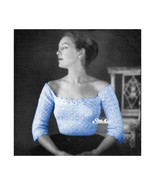 1950s 3/4 Sleeve Lace Blouse Off the Shoulder - Crochet Pattern (PDF 3317) - £2.93 GBP