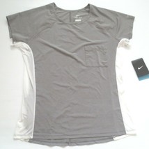 Nike Women Reflective Short Sleeve Shirt - 618106 - Gray 265 - Size L - NWT - $24.99