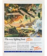 1944-WWII-Vintage Print Ad-GENERAL MOTORS-FISHER-Army Navy &quot;E&quot; Buy War B... - $16.91 CAD