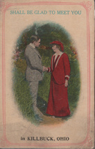 Shall Be Glad to Meet You in Killbuck, Ohio Vintage Postcard - £1.39 GBP