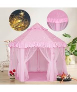 Princess Pink Castle Play Tent For Girls Large Kids Playhouse With Star ... - £51.50 GBP