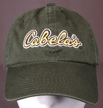 Cabela&#39;s Hat-Green/Yellow-Embroidered-Baseball Cap-Hunting Outdoor Fishing Sport - £21.66 GBP