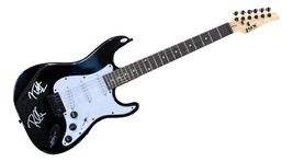 Joe Elliott Phil Collen Def Leppard Signed 39&quot; Black Electric Guitar JSA... - $969.03