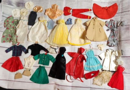 1961 - 1964 Barbie Doll Clone Clothes Lot Vintage Dresses Tops Coats etc - $123.75