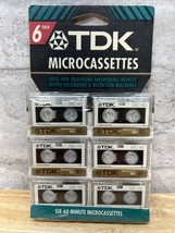 TDK MC60-6PK Microcassette Recording Tape Sealed Discontinued - £16.81 GBP