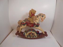 Christmas Musical Rocking Horse with Bear by World Bazaars Inc - £14.55 GBP