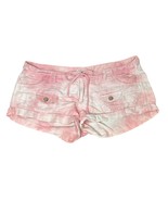 Y2K Linen Blend Micro Shorts Womens Sz 6 Pink White Tie American Eagle L... - $550.48 MXN