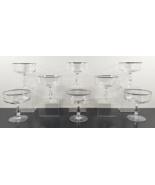 8 Noritake Rhythm Clear Champagne Sherbet Set Vintage Platinum Retro Jap... - $2,023.81 MXN