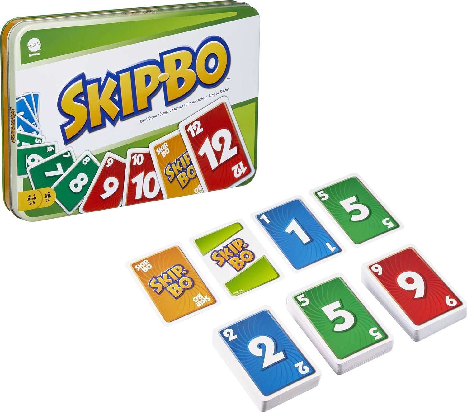 Skip Bo Card Game for Kids Adults Family Night Travel Game in Collectible Storag - £26.17 GBP
