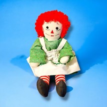15&quot; tall Vintage Handmade Raggedy Ann I Love You chest and Hand Stitched Faces - £10.74 GBP