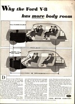 1937 FORD MOTOR COMPANY ad page ~ Why The Ford V-8 Has More Body Room A4 - $25.05