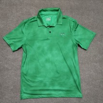 Under Armour Heat Gear Loose Fit Polo Shirt Mens L Green Geometric Perfo... - £23.63 GBP