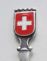 Collector Souvenir Spoon Switzerland Swiss Flag Cloisonne Emblem - £7.95 GBP