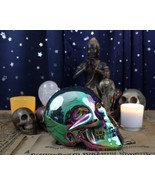 LiDiex Glassworks 9&quot; Iridized Ceramic Skull - An Aunt Vouivre Shrine Fin... - £41.62 GBP