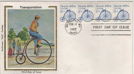 02/17/1982 FDI 4 1870s Bicycle Stamps Wheeling, WV - £1.59 GBP
