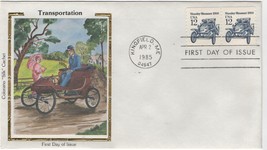 04/02/1985 FDI, 2 1909 Stanley Steamer 12c Stamps Kingfield, ME - £1.59 GBP