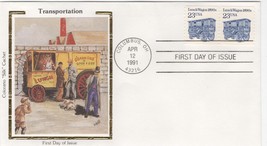 04/12/1991 First Day of Issue Lunch Wagon 1890s 2 23 ct stamps Columbus, Oh - £1.59 GBP