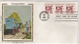 12/15/1981 First Day of Issue 3 Mail Wagon 1890s 9.3 ct.Stamps, Shrevepo... - £1.56 GBP