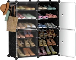 Anenz Shoe Rack Storage Organizer Shelf Shoes Cabinet 24 Pair Shoe, And Bedroom - £57.28 GBP