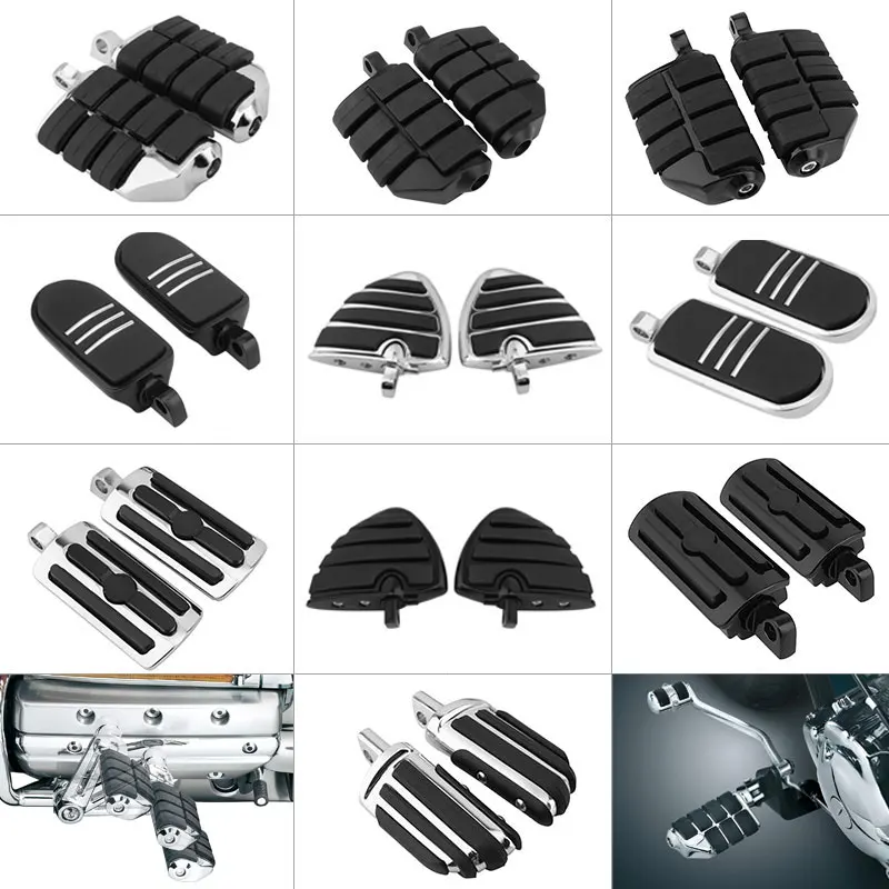 Motorcycle Universal 32mm 1.25&quot; Male Foot pegs Footrest Pedal Front Rear... - $27.43+